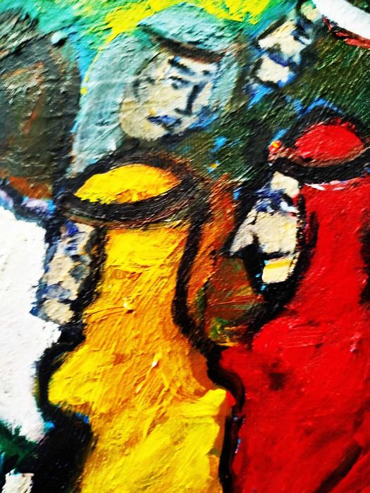 Quadro pintura a óleo FLIRT 100cms x 80 cms