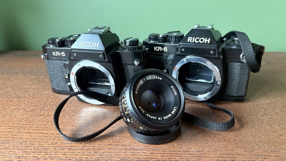 Ricoh KR-5 + Riconar 55mm dwie sztuki
