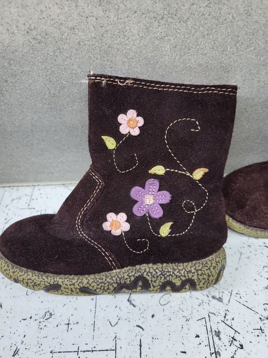 Botki dla dziewczynki kwiatki r.24