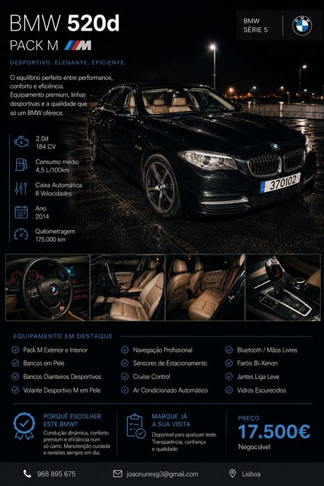 BMW f10 520d nacional pack M