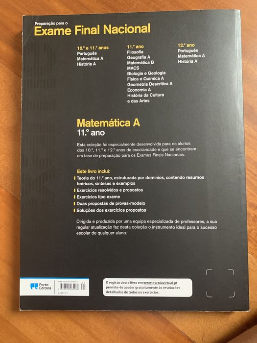 Livro preparacao para exame nacional 11 ano de matematica A