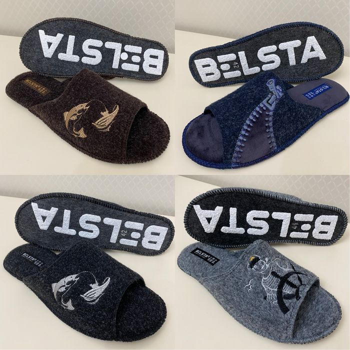 Чоловічі повстяні тапочки з відкритими пальцями Белста сірі та чорні.