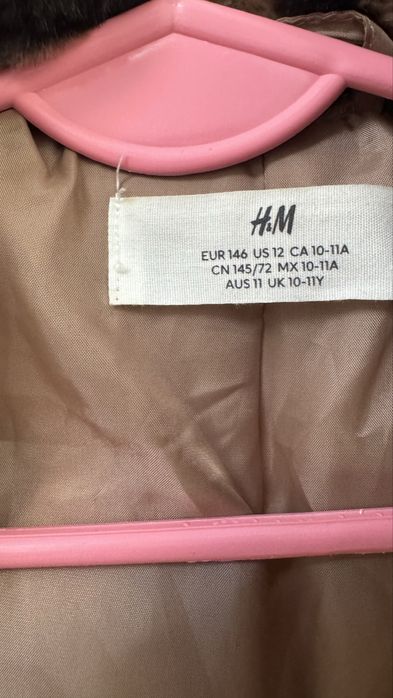 H&M 146 bluza kurtka w centki futerko
