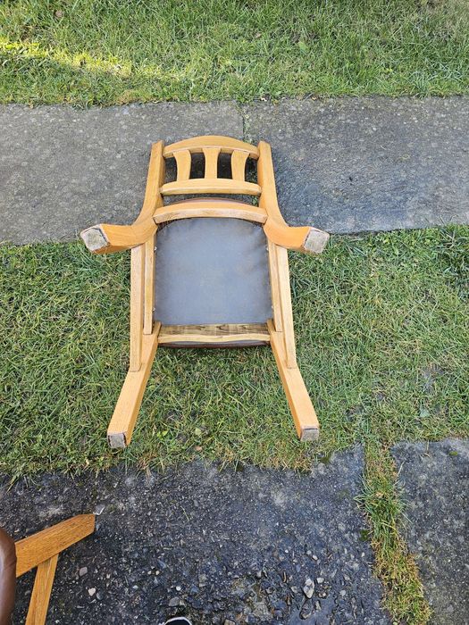 Крісло дерев'яне шкіряне масив дуб
