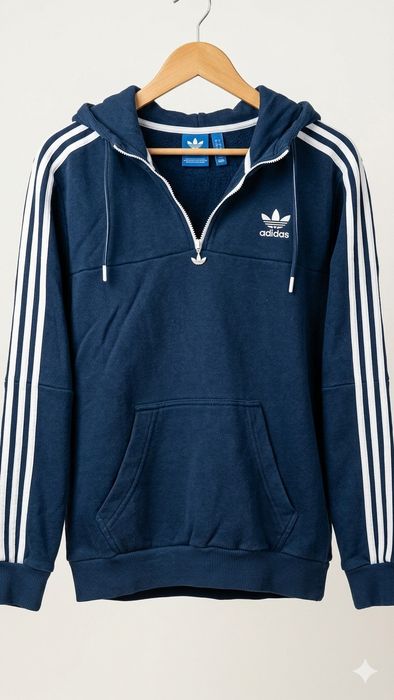 Oryginalna bluza Adidas Originals Damska S | Granatowa | Half-Zip | BDB