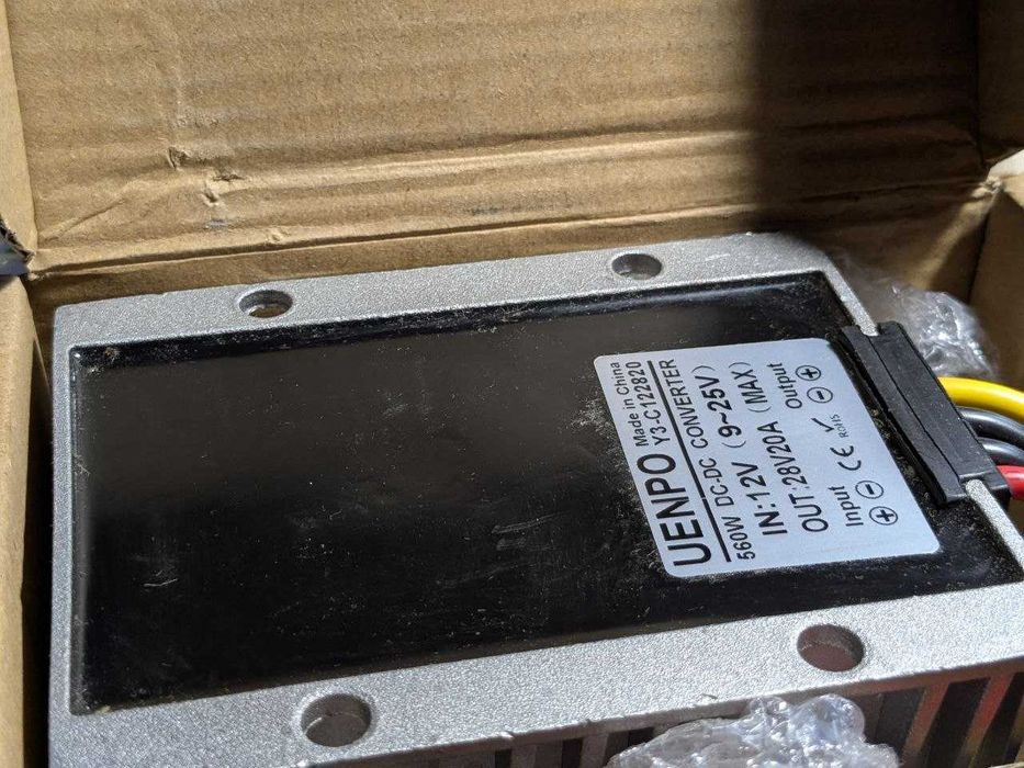 DC-DC IP68 повышающий преобразователь 12-28V 560W 20A