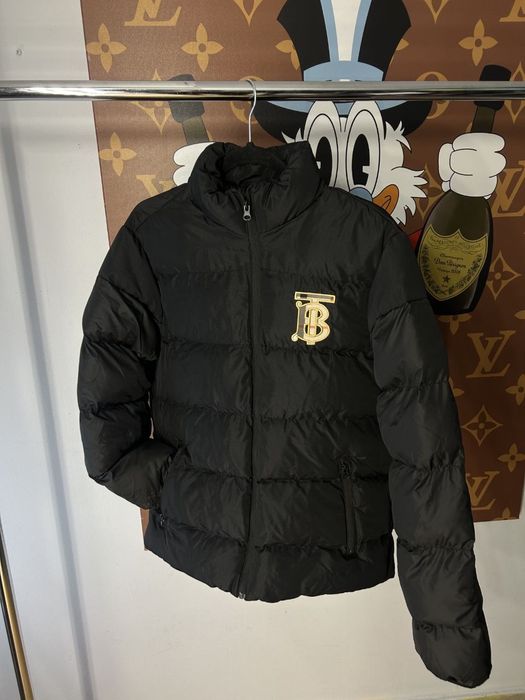 РАСПРОДАЖА ДО 12.01! Мужская зимняя куртка Burberry,черный пуховик M S