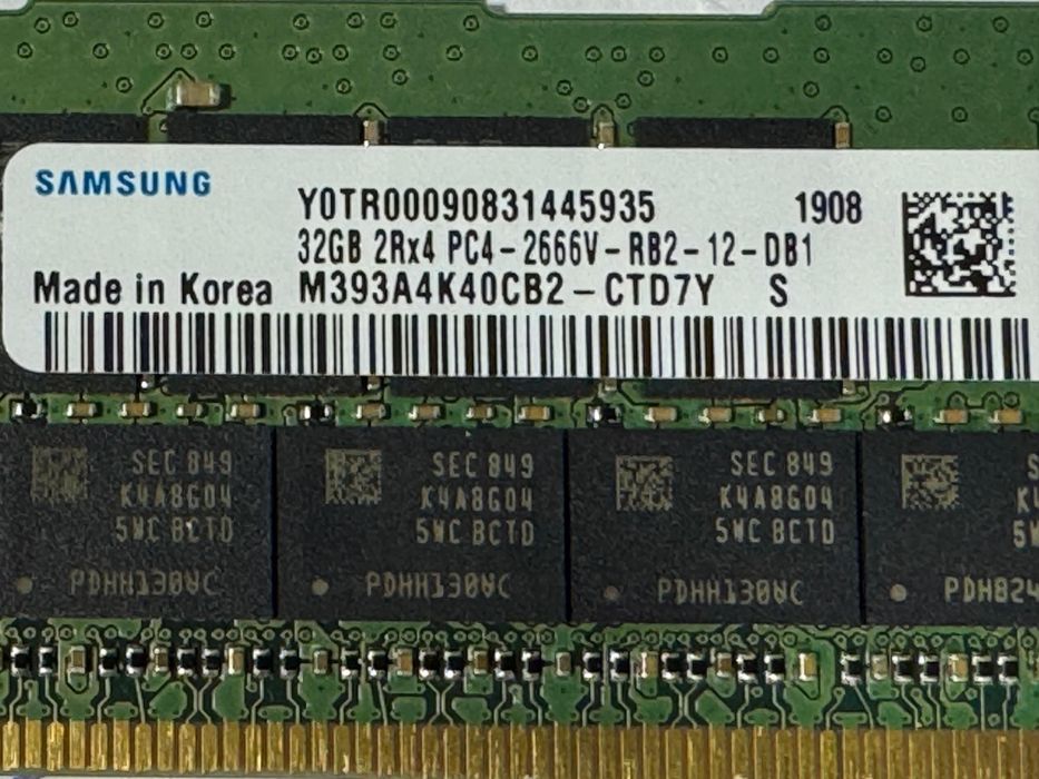 Memória RAM 128gb (32gb x4)