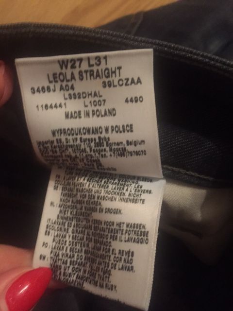 Jeansy Lee LEOLA STRAIGHT W26 L31 proste S M