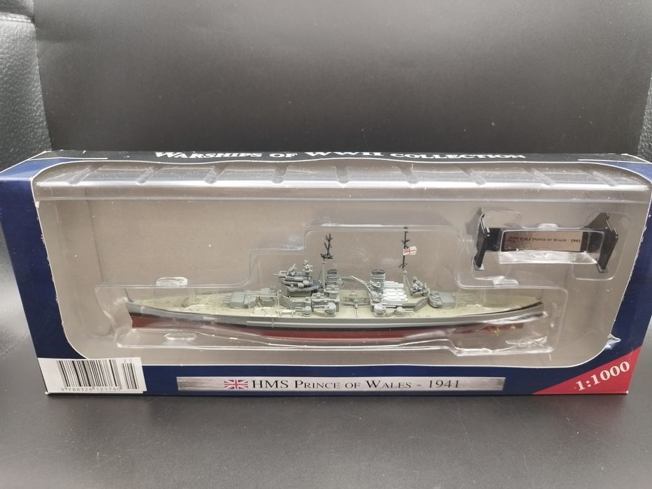 1:1000 AmerCom model okrętu wojennego HMS Prince of Wales z 1941 roku