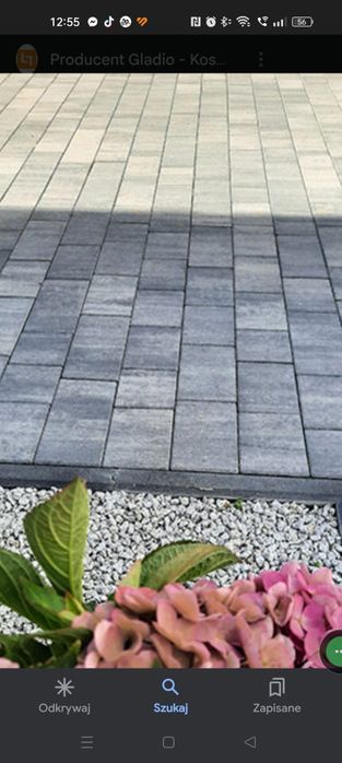 Układanie kostki brukowej.  Rozbiórki