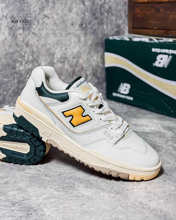 Кросівки 40-43 New Balance Aimé Leon Dore x 550 White Green Yellow