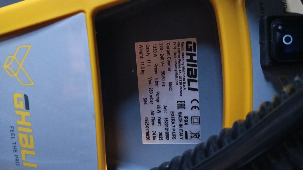 Профессиональный  моющий пылесос Ghibli Power Extra 7P UFS (Италия)