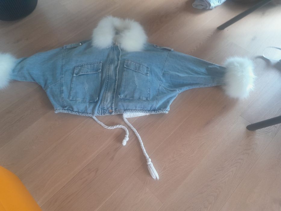 Kurteczka jeansowa na misiu
