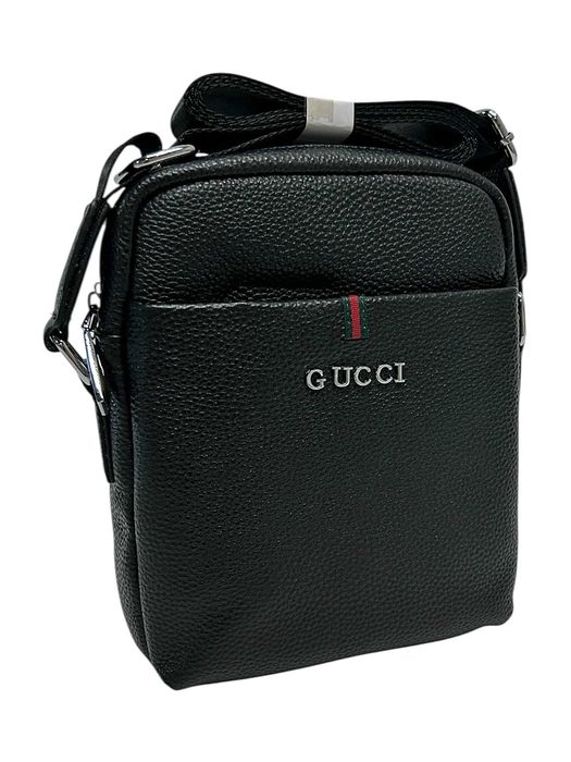 Кожаная сумка Versace, GUCCI  мужская сумка из Натурально кожи