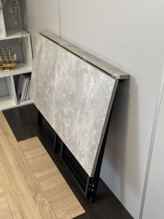 Стіл трансформер, розкладний, компютерний, графітовий 100 см