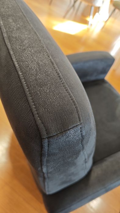 Cadeirão Poltrona Sofá Pele Pêssego Vintage