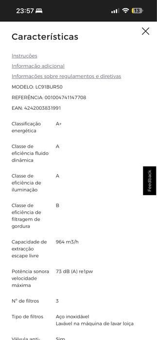 Exaustor de Parede Siemens iQ700 LC91BUR50 Home Connect de 5