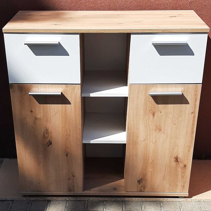 komoda z przewijakiem bibo dąb artisan z bielą