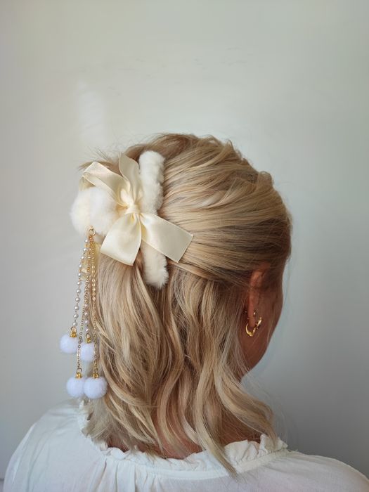 Заколка "Краб" пушистый.