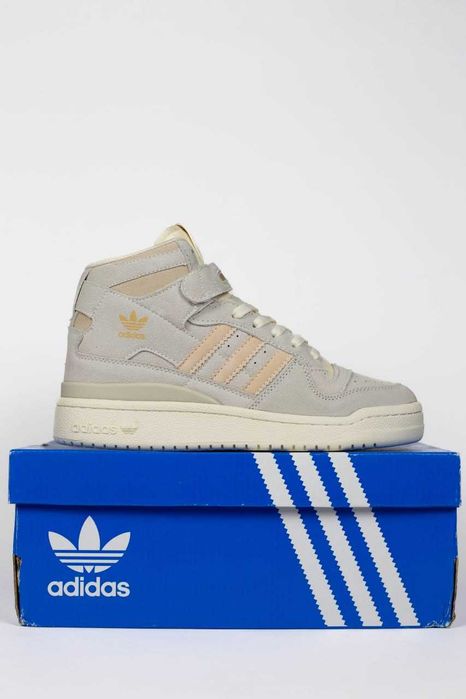 Жіночі кросівки високі Adidas Forum 84 high Gray