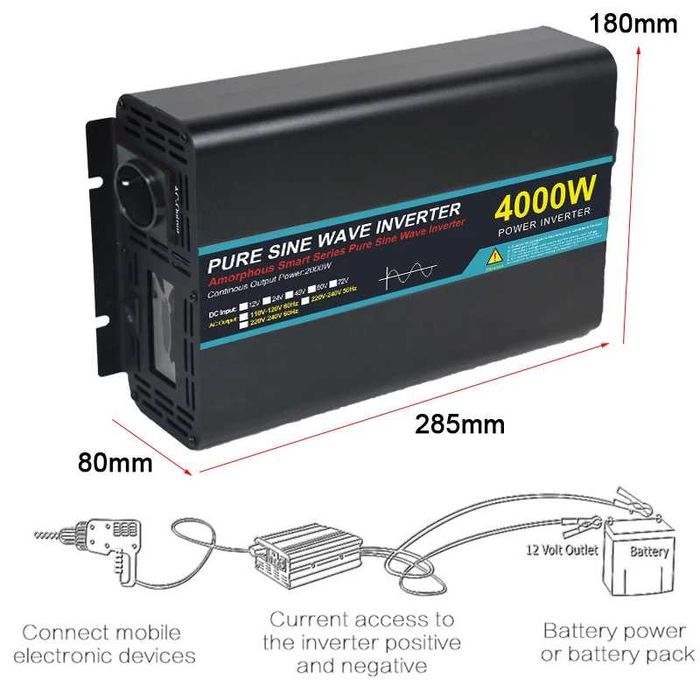 [NEW] Pure Sine Wave Inverter/Transformer 2000W / 4000W [12V / 24V]64286515251971122
