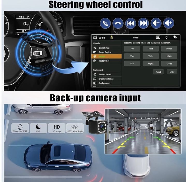 Radio Camechao A3018jg z kamerą cofania