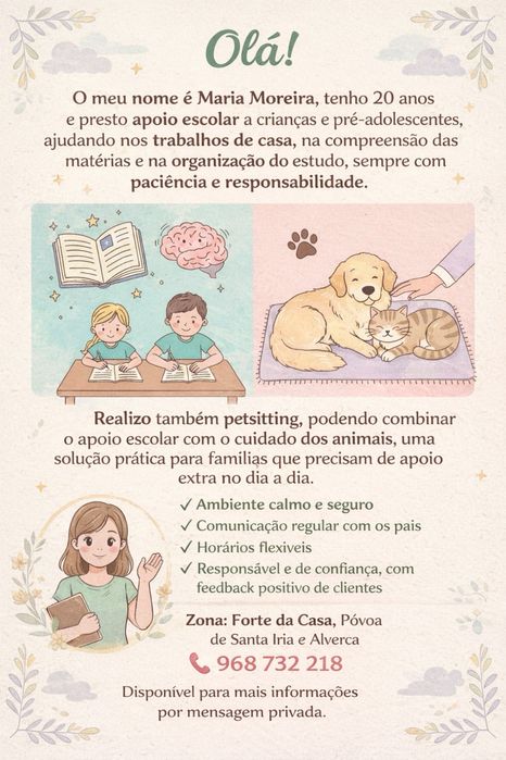 Serviços de Apoio Escolar & PetSitting