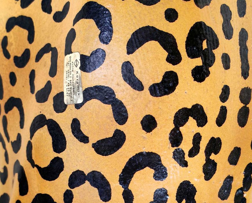 Lampart Leopard Gepard Figura Ceramiczna vintage Made In Italy