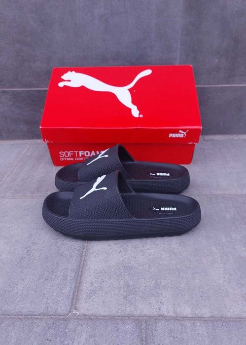 Шлепанцы пума женские удобные шлепки на лето Высокая подошва! Шлепанцы Puma женские летние Популярная модель! Пума