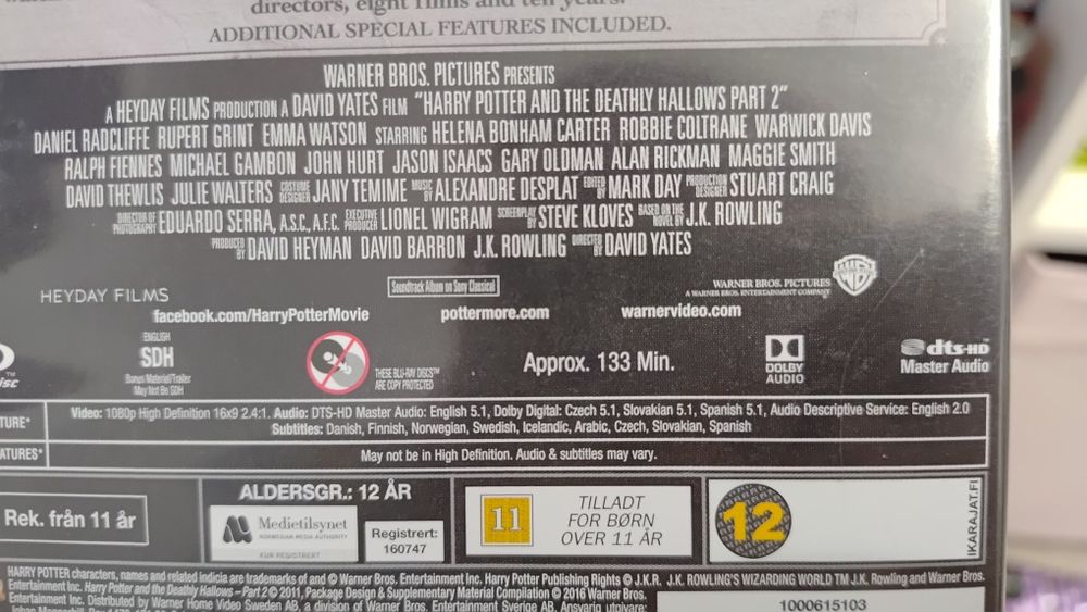 Harry Potter i insygnia śmierci część 2 blu-ray