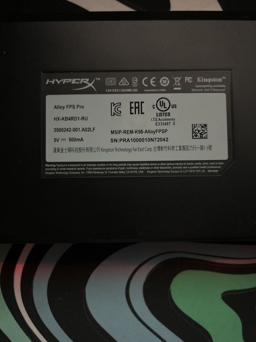 Klawiatura HyperX Alloy FPS Pro Cherry MX Red