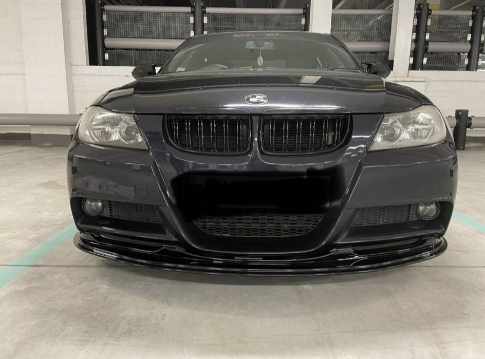 BMW Nerki Atrapy Przedniego Grilla E90 E91 Przedlfit Czarny Połysk