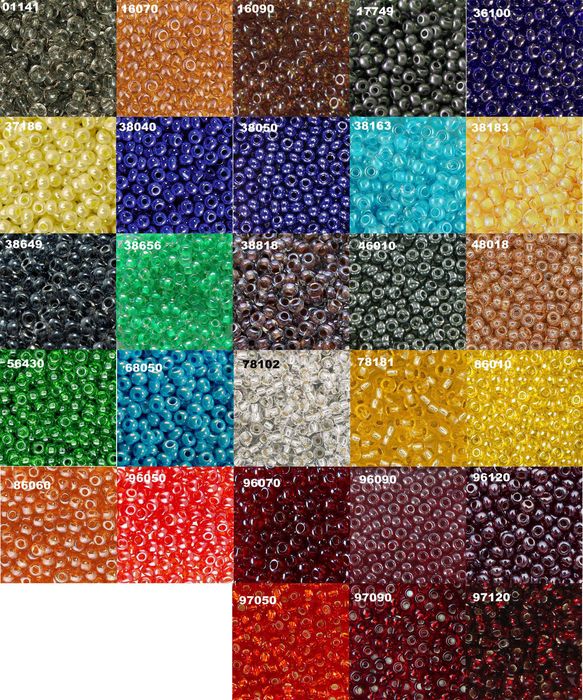 Бисер чешский Preciosa 5 г; нитки и иглы для бисера