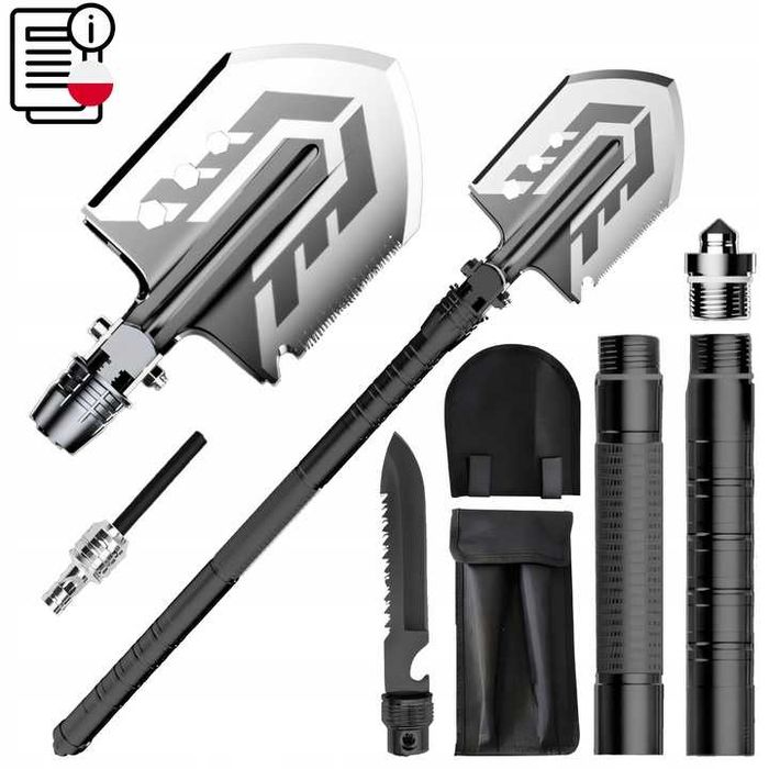 Saperka Wielofunkycja Składana Wojskowa Multitool Polowa Noż 6w1