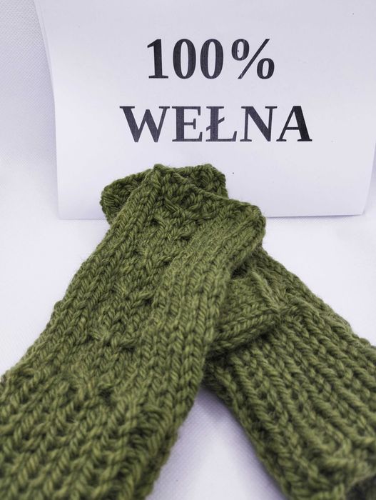 Mitenki; rękawiczki; 100% wełna; handmade