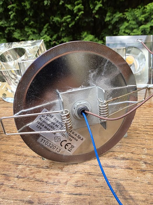 Lampki sufitowe halogen szklane, punktowe.