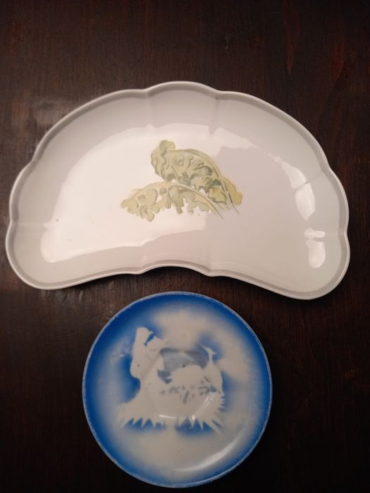 Prato para salada e pires antigo