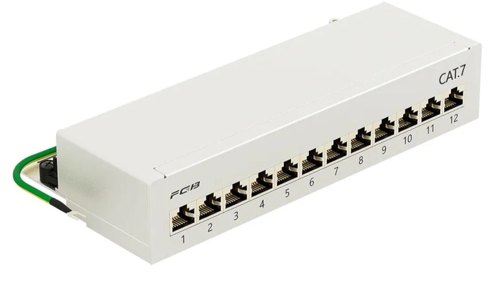 FGB CAT 7 panel krosowy pole rozdzielcze 12 portów, 1HE,