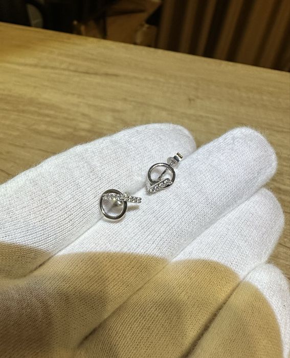 Minimalistyczne kolczyki z kamieniami - srebro 925 (sztyfty)