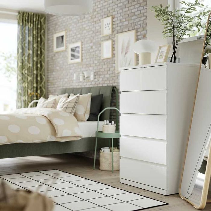 Kredens STORKLINTA Komoda, 6 szuflad 70x50x120 Malm Nowa w kartonach Okazja