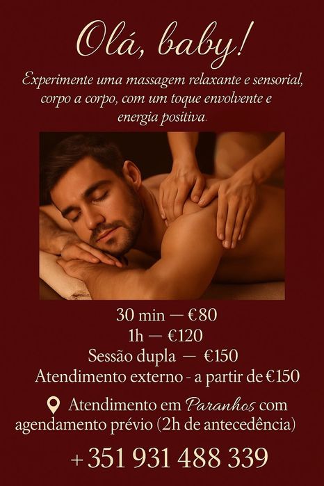 Faço massagem atendimento interno e externo