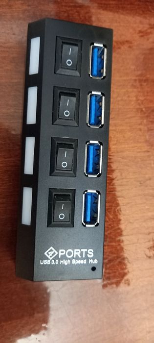 USB 3 hub хаб разветвитель с выключателями каждого порта