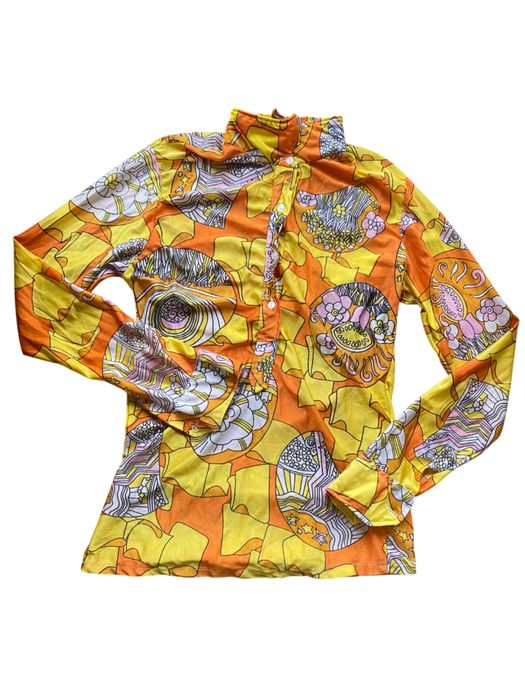 вінтаж яскрава блузка 1970’s