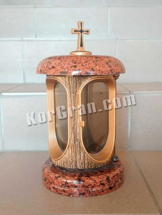 Лампадка гранітна для памятника на кладовище, могилу