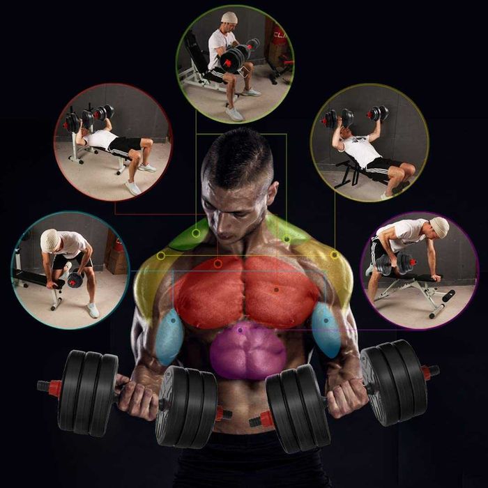 (NOVO) 2 Halters pretos - 2x 10kg