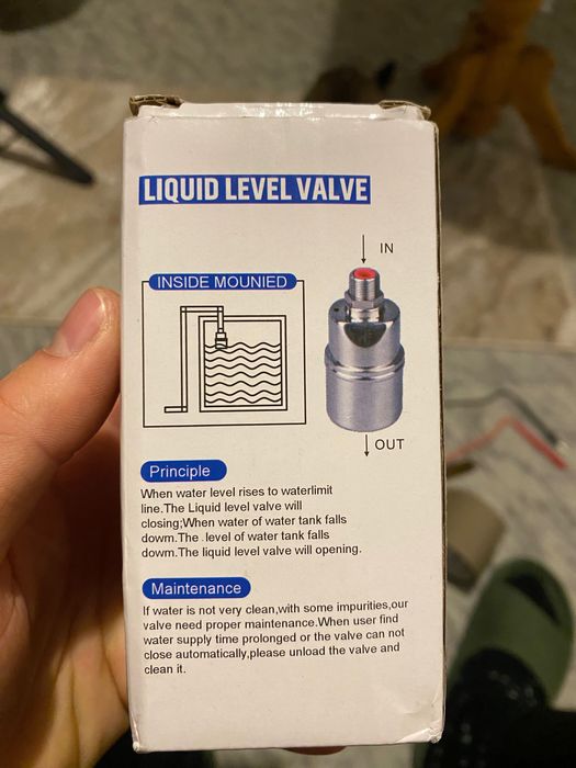 Automatyczny zawór kontroli poziomu wody