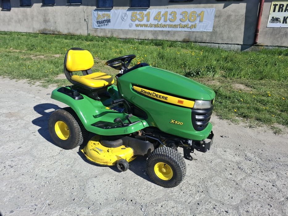 Traktorek kosiarka Jonh deere x320 kawasaki 17 km  dwa cylindry pompa mulczer