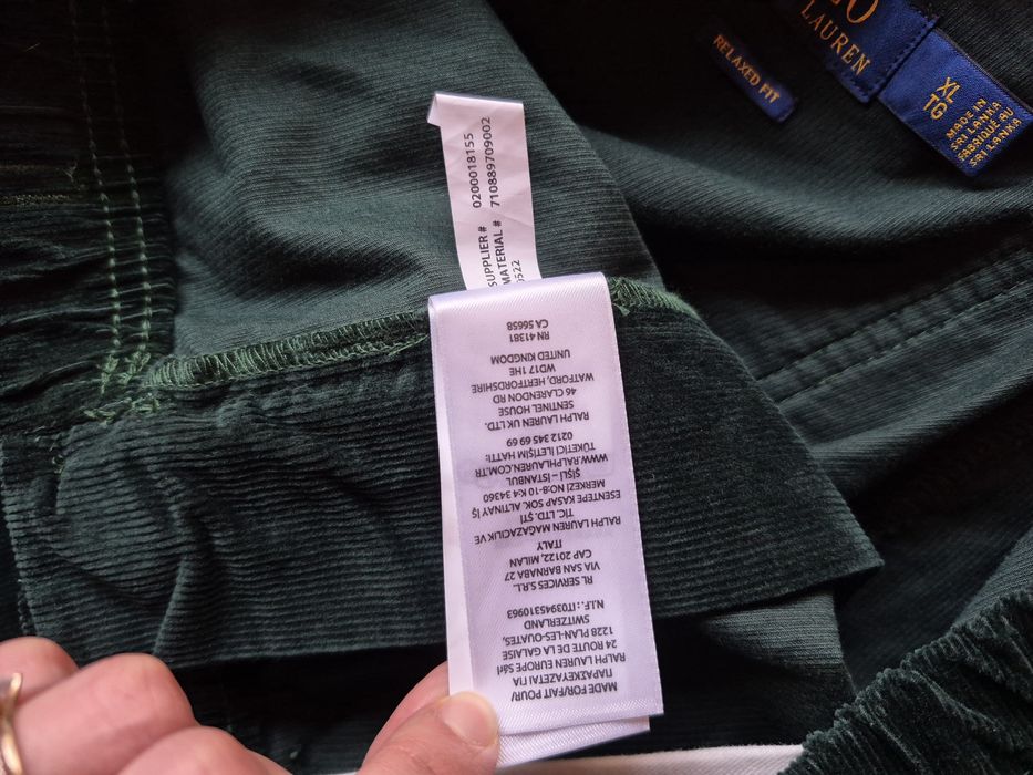 Spodnie Sztruksowe Męskie Ralph Lauren XL