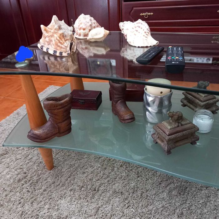 Vendo mesa centro sala em vidro